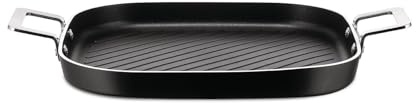 Alessi Pots&Pans JM304 B - Bistecchiera, Alluminio Riciclato, 29cm