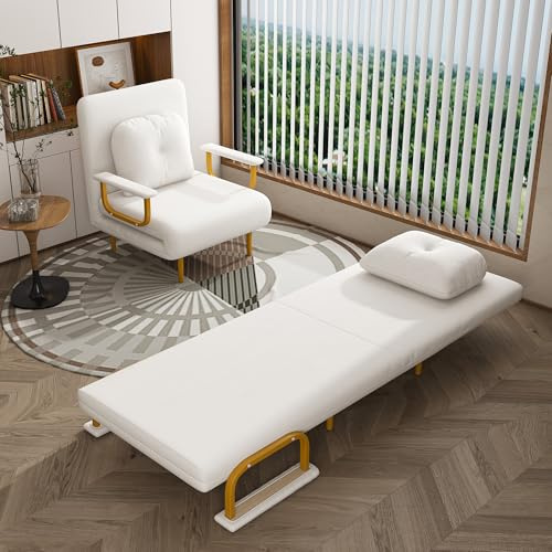 KEIKI Folding Sofa Bed Chair, 3 in 1 Convertible Chair, 5-Position Sleeper Chair Bed with Adjustable Backrest, Space Saving Sofa Couches for Living Room, Bedroom, Apartment