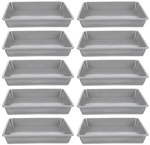 VICASKY Quadratische Pflanzuntersetzer aus Kunststoff Auslaufsichere Blumentopfuntersetzer 220mm 10 Stück rutschfest Wiederverwendbar für Zimmerpflanzen Balkon und Garten