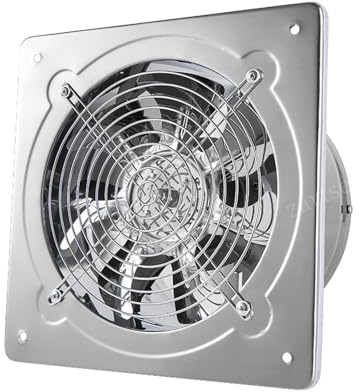 GUYSGNX Extractor de aire, Ventilador De Cocina Acero Inoxidable 6''7''8'', Extractor Humos For El Hogar, Pared para invernadero, sótano(8inch)
