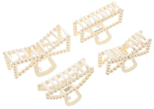 AUTSUPPL Clip Chioma Donna 4 Pezzi Perle Accessori Chioma Eleganti in Acrilico per Acconciature Semplici e Quotidiane