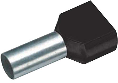Cimco 182472 - Puntera engastar 3 2x1,5mm2 12mm negro 20mm