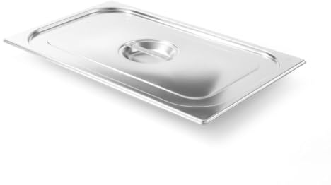 HENDI Gastronorm Deckel, GN1/1, 530x325mm, Edelstahl | Geeignet für Gastronormbehälter, Chafing Dishes, Bain-marie, Backöfen, Gefrierschränke, temperaturbeständig von -40 bis 250°C