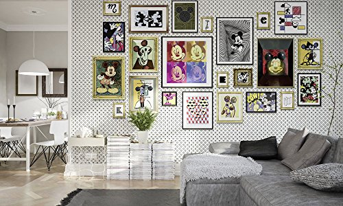 Komar Disney Vlies Fototapete MICKEY ART COLLECTION | 400 x 250 cm | Tapete, Wand Dekoration, Micky Maus, Kinderzimmer, Kindertapete | 025-DVD4