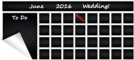 Decords Bürokalender Kreidetafel Vinylaufkleber - Editierbarer Organizer Trockenlöschkreide Aufkleber - Löschbarer wiederverwendbarer Monatsplaner Tafel Schdule