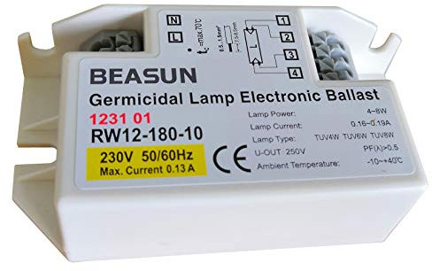 TEPRO RW12-425-18 RW12-180-10 230V 8W 18W UV Germicidal Lamp Electronic Ballast for 1 Lamp Lighting Starter (RW12-180-10)