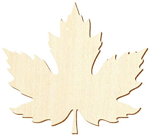 Holz Ahornblatt V1 - Deko Zuschnitte 3-50cm, Größe:12cm, Pack mit:25 Stück