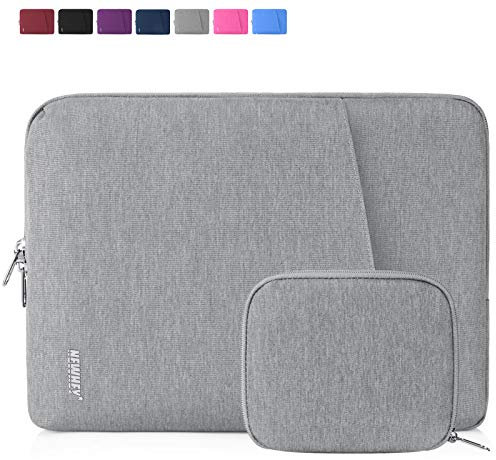 NEWHEY Custodia per MacBook Air 15,6 Pollici Impermeabile Custodia PC 15-15,6 Pollici Antiurto Porta Computer Custodia Borsa con Piccolo Caso Grigio