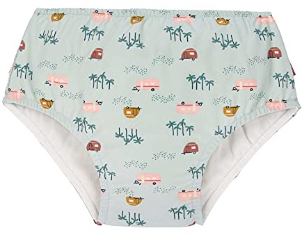 LÄSSIG Baby-und Kleinkind-Schwimmwindel Badewindel Badehose mit Windel mit UV-Schutz Caravan mint 13-18 Monate