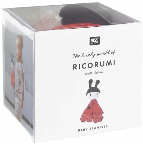Ricorumi Häkel-Set Baby Blankies - Marienkäfer, mit Füllwatte