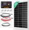 ECO-WORTHY 120W 12V Kit Pannello Solare Mono:120 Watt Pannello Fotovoltaico + 30A LCD Regolatore di Carica + Cavo Solari da 5 m, Staffe di Montaggio Stile Z per Camper, Roulotte