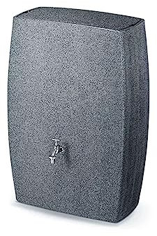 Regentonne eckig Regenwassertank Pietra 270L UV-und witterungsbeständigem Material. Frostsichere Regenwassertonne Deckel und Zwei 3/4 Zoll Gewinde