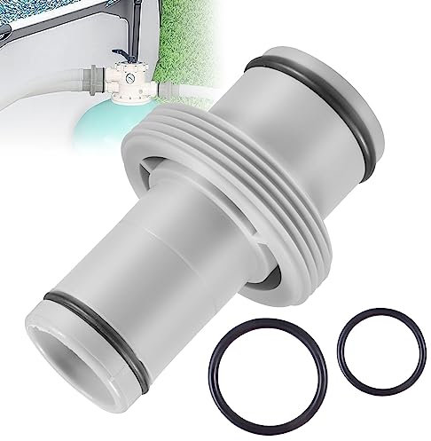 Funmo Connettore per Piscina,Connettore per Tubo da Piscina,Adattatore per Tubo per Piscina per Aumentare la Lunghezza dei Tubi per Piscine (1.5 in to 1.25 in Straight Connector)