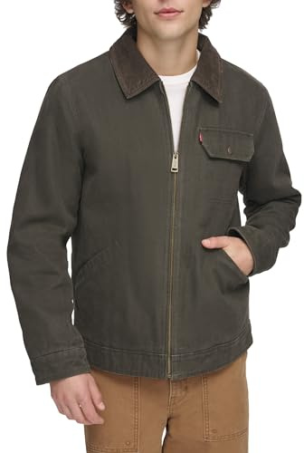 Levi's Men's Workwear Depot Jacket Coat, Olive, XL