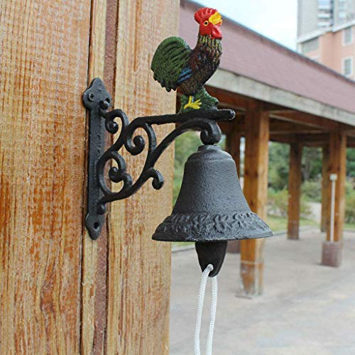 Antiker Türklopfer, amerikanischer Wandbehang, Ornament-Anhänger, Landhaus-Gusseisenhahn, manuelle Türklingel, Handglocke, kreative Schmiedeeisen-Gartenwanddekoration, manuelle Türklingel