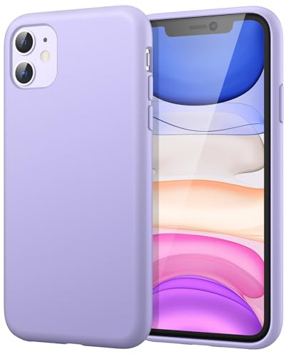 JETech Silikon Hülle für iPhone 11, Violett | Seidig Weiches Gefühl, Stoßschutz, Kratzfest, Mikrofaser-Innenfutter