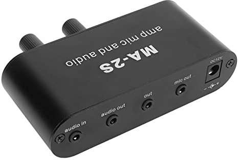 Preamplificador de Audio Estéreo Pequeño Amplificador de Micrófono Salida Porta Auriculares Condensador Tablero de Mezcla 0,5 Mm para Circuito de Preamplificador Abs