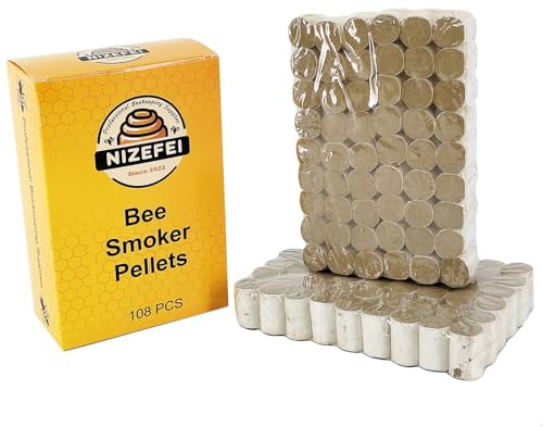 NIZEFEI 108PCS Bee Smoker Pellets, Beekeeping Supplies for Honey Bees