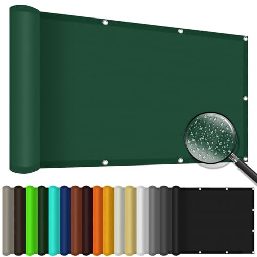 Voile d'ombrage Angle Droit 5 x 6.5 m Rectangulaire Jardin Parasol Filet de D'Extérieur Terrasse, Patio, Jardin, Extérieur UV Protection 98% Résistant Aux Déchirures, Vert Foncé