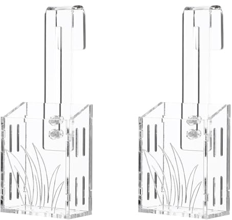 Haztholf 2 x Aquarium-Pflanzenhalter, zum Aufhängen, Tassen für , aus Acryl, Halterung für Aquariumpflanzen, Pflanzentöpfe