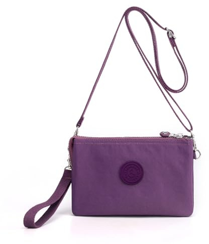 LassZone Small Crossbody Bag for Women Nylon Crossbody Phone Purse Mini Shoulder Handbags Wristlet Clutch Wallet with Adjustable Strap