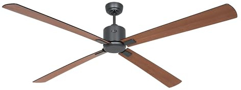 CasaFan Ventilateur de plafond avec WiFi Eco Neo III 180 cm 952410W Moteur noir/pales réversibles noir et teck