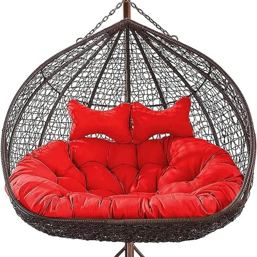 Generisch HäNgesessel Kissen, Twin Sitzkissen HäNgesessel 2 Personen, Ultra Dick Anti-Verformung Auflagen Polster for Schwingsessel, Outdoor Indoor HäNgesessel Polsterauflage(3)