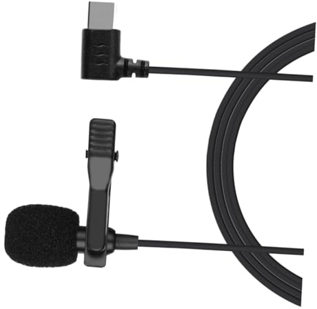 Abaodam 1stück Mini Lavalier Mikrofon Mit Type-c Tragbares Ansteckmikrofon Für Handy Kabel Für Interviews Live- Und Aufnahmen Mit Intelligenter Geräuschunterdrückung