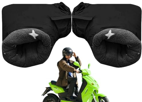 Bikes Bar Fäustlinge – Thermo-Fahrradhandschuhe, schützende Lenkerhandschuhe, wasserdicht, winddicht, Winter-Fahrradzubehör für Akku, Motorrad, Mountainbike, Fahrrad, Faltrad