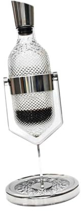 Decantador de, dispensador de Whisky de 1500ml con Soporte, aireador de Vino, decantador rápido para Fiesta, Restaurante, hogar, Boda, Plata con Filtro