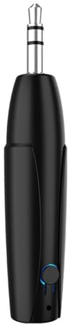Puleuroy Récepteur Bluetooth 5.0 Compatible avec pour Prise Jack 3,5 mm pour Voiture, Adaptateur Audio Stéréo Mains pour Écouteurs et Haut-Parleurs
