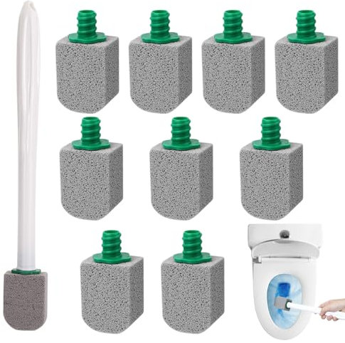 AKOFIC 10 Pezzi Pietra Pomice per WC, Pietra Pomice per Ceramica con Manico, Pulizia Efficace per Toilette, Cucine, Lavelli e Lavabi Macchie più Ostinate