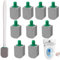 AKOFIC 10 Pack Pumice Stone for Toilet Cleaning, Replaceable Toilet Pumice Stone Scrubber with Long Handle, Stain Hard Water Ring Remover for Cleaning Toilet, Pool, Bathroom