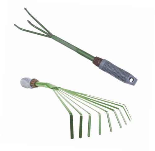 Abaodam 2pièces Râteau De Jardin à Griffes Et Dents Outil Combiné De Jardin pour Cultivateur à Main Et Désherbage