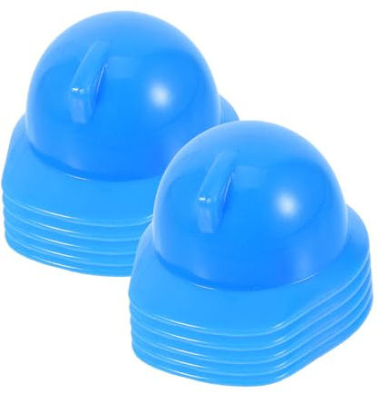 GALPADA 10 Pièces Mini Casque de Sécurité Plastique pour Poupées et Animaux Bleu Décorations Festives et Protection Légère