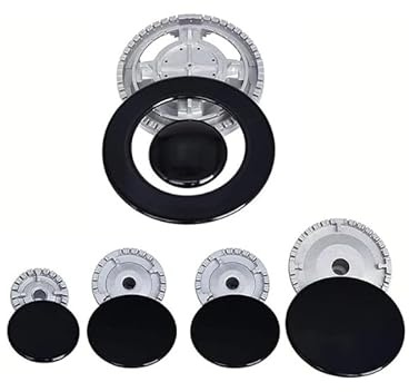 Kit de pièces de rechange de cuisine à gaz 10 pièces | 5 brûleurs + 5 plateaux compatibles avec modèles, Nardi Ariston, Indeset, Sabaf Autres modèles, Accessoires de cuisinière de haute qualité