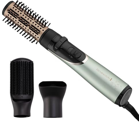 Remington Hot Air Styler, Botanicals Rotating Hot Brush, Round Brush and Paddle Attachment, Micro-Conditioner Infused Bristles, for Long, Mid and Short Hair, Ionic Hairdryer, 3in1 Airstyler