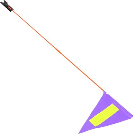 Zerodeko Höhenverstellbare Fahrradfahne für Reflektierende Violette Sicherheitsflagge mit Massivem Fiberglas Fahnenmast Abnehmbar für Kinderfahrräder und Kinderwagen