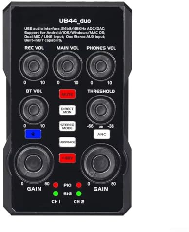 SageFurned Professionelle externe Soundkarte für Live-Streaming und zum Singen mit kompaktem Design, einfacher Steuerung und Kompatibilität mit verschiedenen Geräten