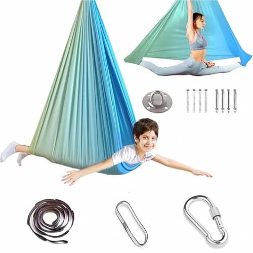 Aerial Yoga Swing 200 Kg Max -Yoga HäNgematte Kinder Mit Komplettem Zubehör (280 * 150CM),G