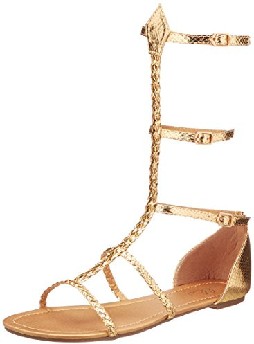 Ellie Shoes Women's 015 Cairo Flat, Gold, 8 M US