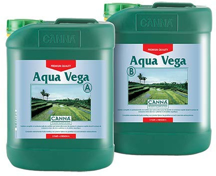 CANNA Aqua Vega A+B Growth Bloom Plant Nutrients Hydroponics 1, 5 & 10 Litre (5 Litre A+B)