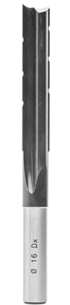 ENT 25476 Langlochfräsbohrer WS, Schaft (S) 13 mm, Ø 16 mm, Nutzlänge (NL) 100 mm, GL 155 mm, rechtsdrehend, gerade Ausführung