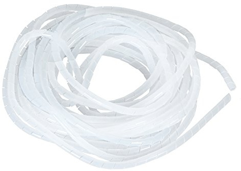 Alkan Kabelspirale transparent Bündelbereich Ø 6-60 mm 10 m | Farbloser Kabelschutz, flexible Kabelspirale/Kabelschlange zur Kabelbündelung für PC, Büro, Werkstatt & Haushalt