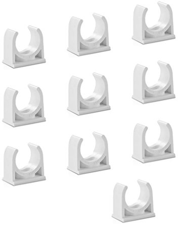 Sinmova 10PCS 40mm U Typ Rohrschellen Rohrleitung Beschläge Weiß