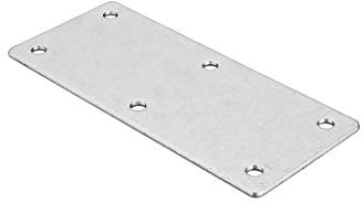 Gedotec 10x Möbelverbinder Metall Verbindungslasche mit 6 Anschraublöcher für Blenden & Möbel | Arbeitsplatten-Verbinder mit Länge 112 mm | Platten aus Stahl, Schrankverbinder zum Schrauben