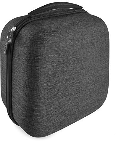 Geekria Shield Headphones Case for Large Sized Over-Ear Headsets, Replacement Hard Shell Travel Carrying Bag with Cable Storage, Compatible with Denon AHD9200, SONY MDR-Z1R (Dark Grey)