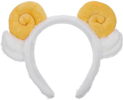 Amosfun Gelbes Schaf Horn Haarband Niedliches Stirnband Mit Weichen Schafsohren Für Kinder Und Erwachsene Perfekt Für Party Kostüm Accessoires Und Cosplay