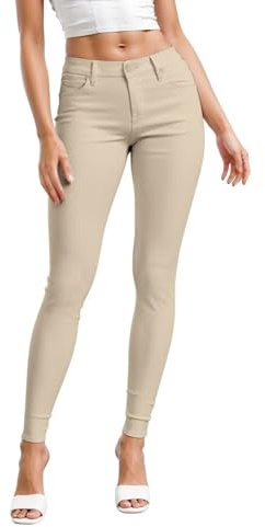 Hybrid & Company Womens Hyper Ultra Stretch Comfy Skinny Leg Work Casual Pants P44876SKX Stone 3X Short