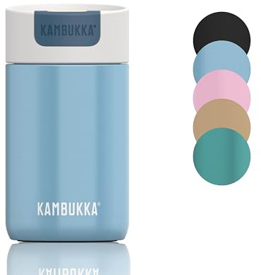Kambukka Olympus Gobelet Isotherme – Tasse de Voyage en Acier Inoxydable, Isotherme pour Boissons Chaudes et Froides, Étanche, Base Antidérapante, Technologie Snapclean